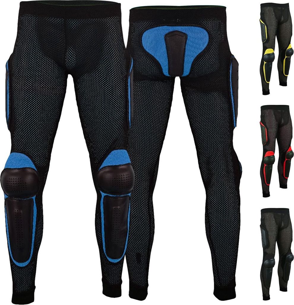 Protektorenhose Motorrad Motocross Skatebording protektoren Armour, Größe:54/XL, Farbe:Blau