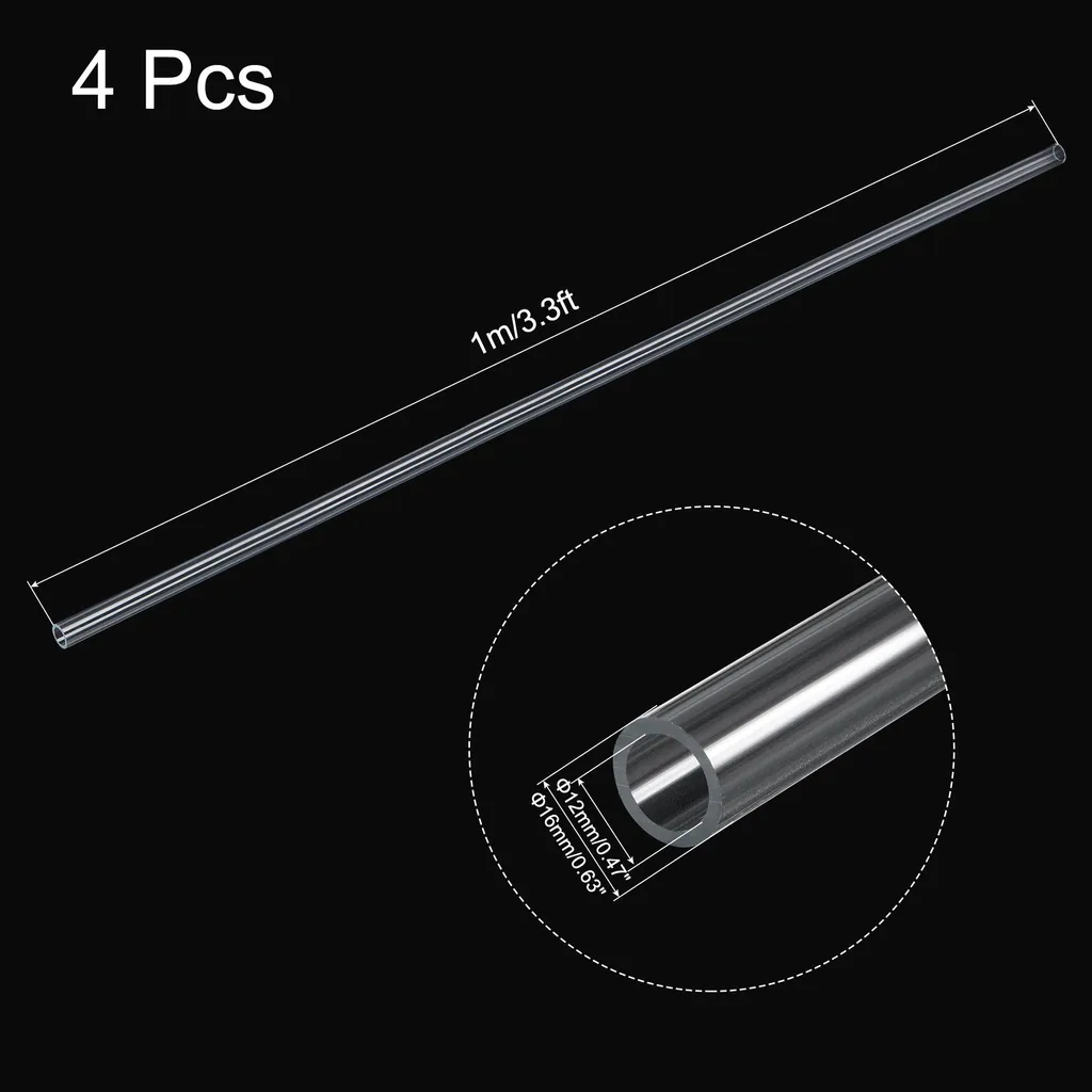 Tuyau Rigide en Acrylique Transparent 16mm pour Luminaire et Plomberie