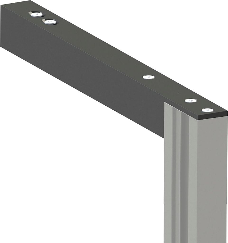 Volpato Wandanbindung oben 295mm passend zum Regalsystem Stili, Aluminium schwarz eloxiert