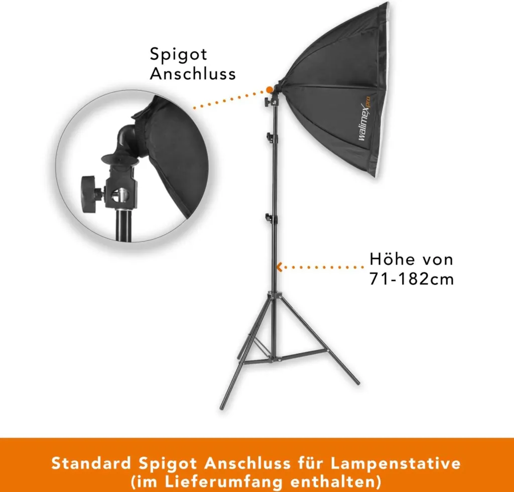 Kit d'Éclairage LED Studio Bi-color 60W avec Softbox Octogonale 65cm - 2