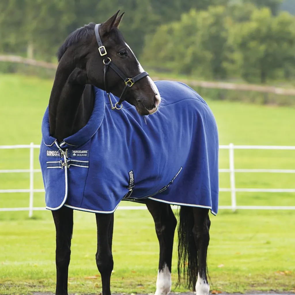 Couverture de Transport et de Box Rambo Cosy Fleece - Bleu Marine Beige