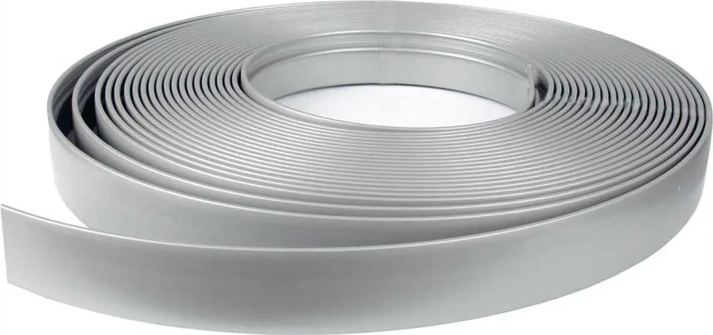 Copertura (5 EUR/ 1m) per binario per tende 700cm in colore "grigio", copertura in plastica per binario per tende con binario interno, da far scorrere sui binari interni