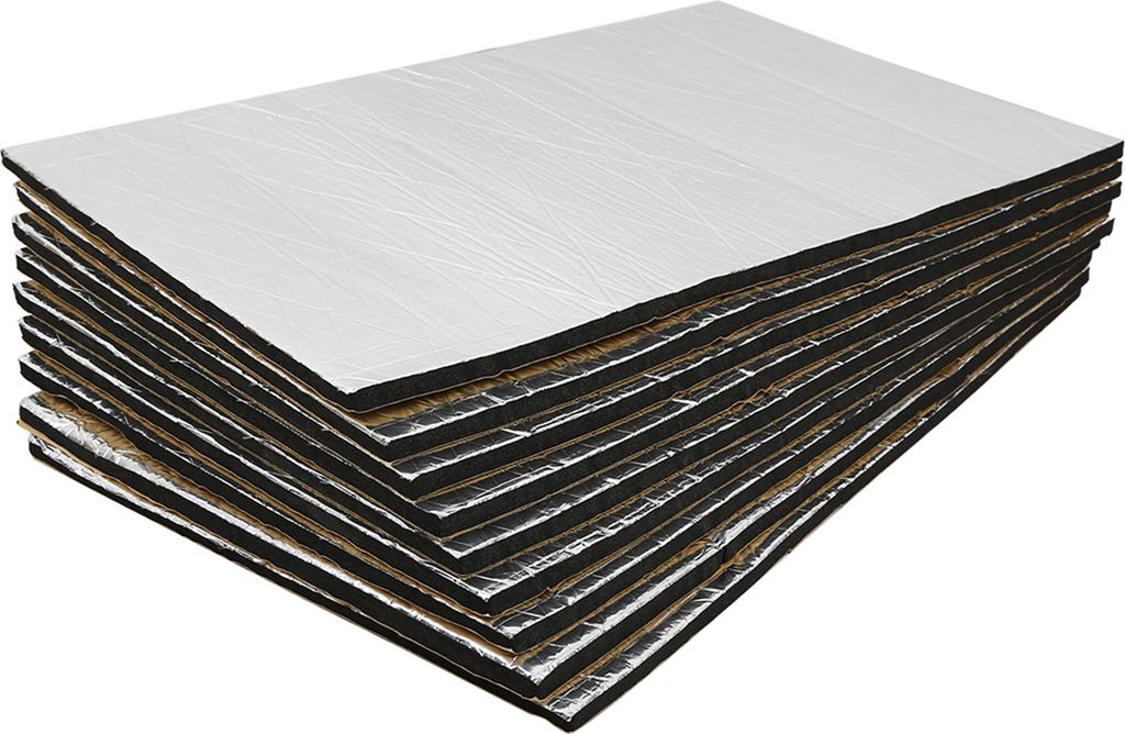 9 Stücke 394mil/10mm 14.4sqft Schalldämmung Wärmedämmungsmatte Isolationsmatte Lärmschutz 50cm*30cm