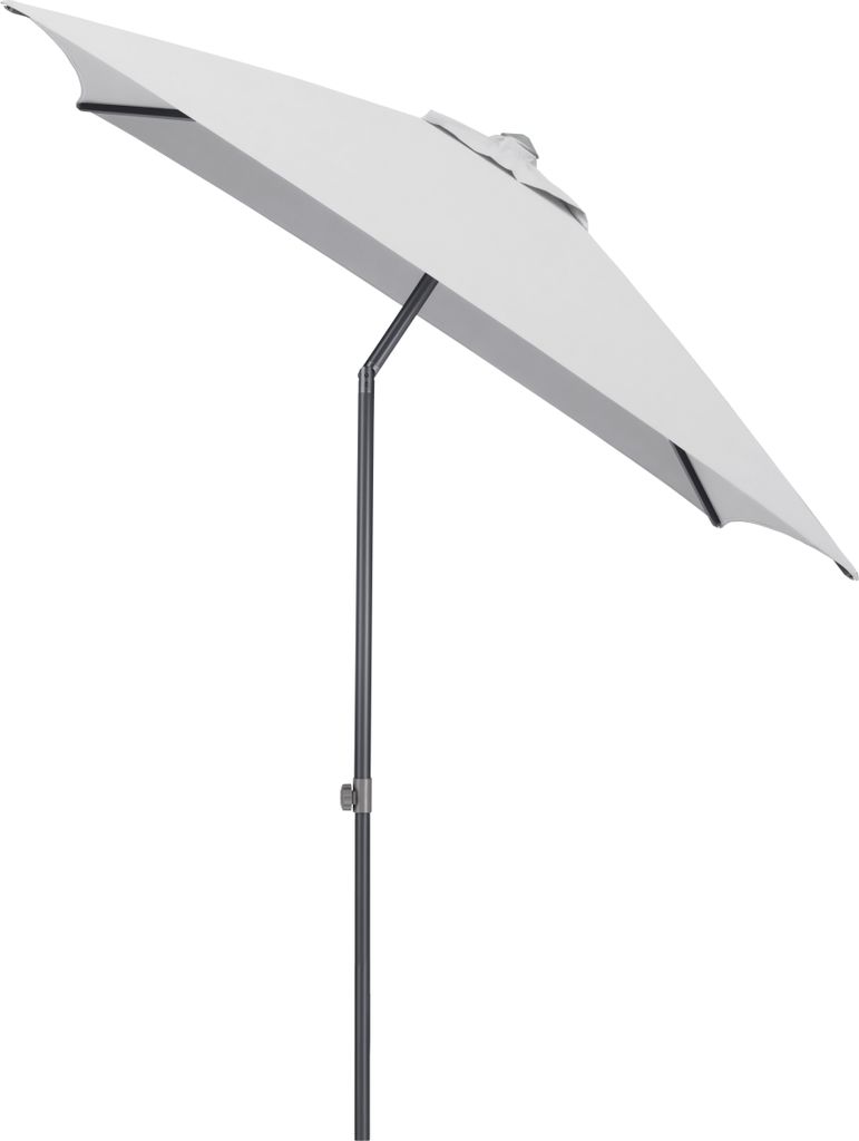 KETTLER Easy Push Schirm 200x200 cm, UPF 50+, anthrazit matt/ hellgrau, Aluminium/Polyester mit PolyurethanBeschichtung