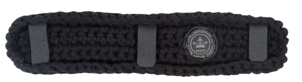 PFIFF Trensen-Unterlage lang, gehäkelt schwarz One Size