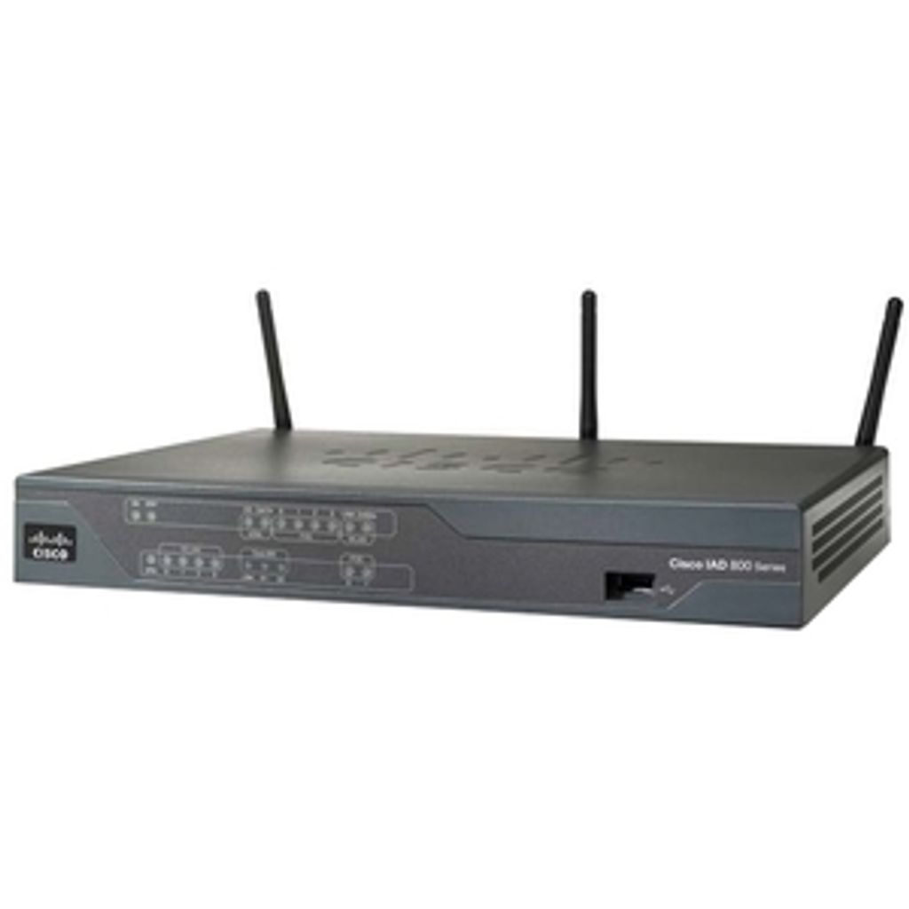 Cisco 887V Wi-Fi 4 IEEE 802.11n Modem/Wireless Router - 2,40 GHz ISM-Band - 6,75 MB/s Drahtlosgeschwindigkeit - 4 x Netzwerk-Anschluss - USB - PoE...