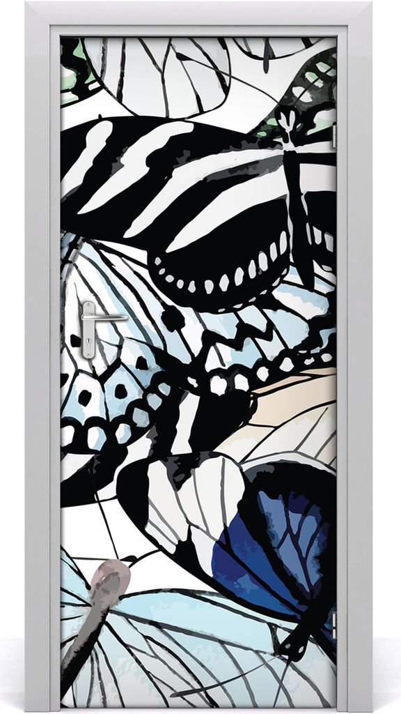 Tulup Türaufkleber 85x205 cm Dekorative Aufkleber Selbstklebend Wasserdichte Tapete Abnehmbar Schlafzimmer Wohnzimmer Wohnkultur - Schmetterlinge ...