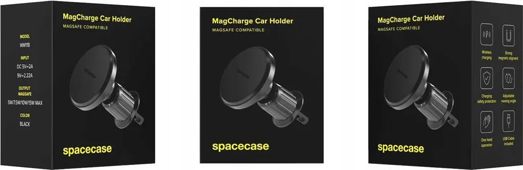 Support Voiture pour Grille d'Aération MagCharge WM11B Noir Robuste - 16