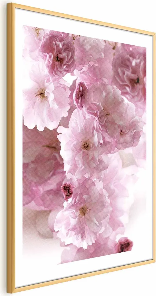 Poster Flower Mist 40x60 cm con Cornice Dorata - Arredo Parete Elegante