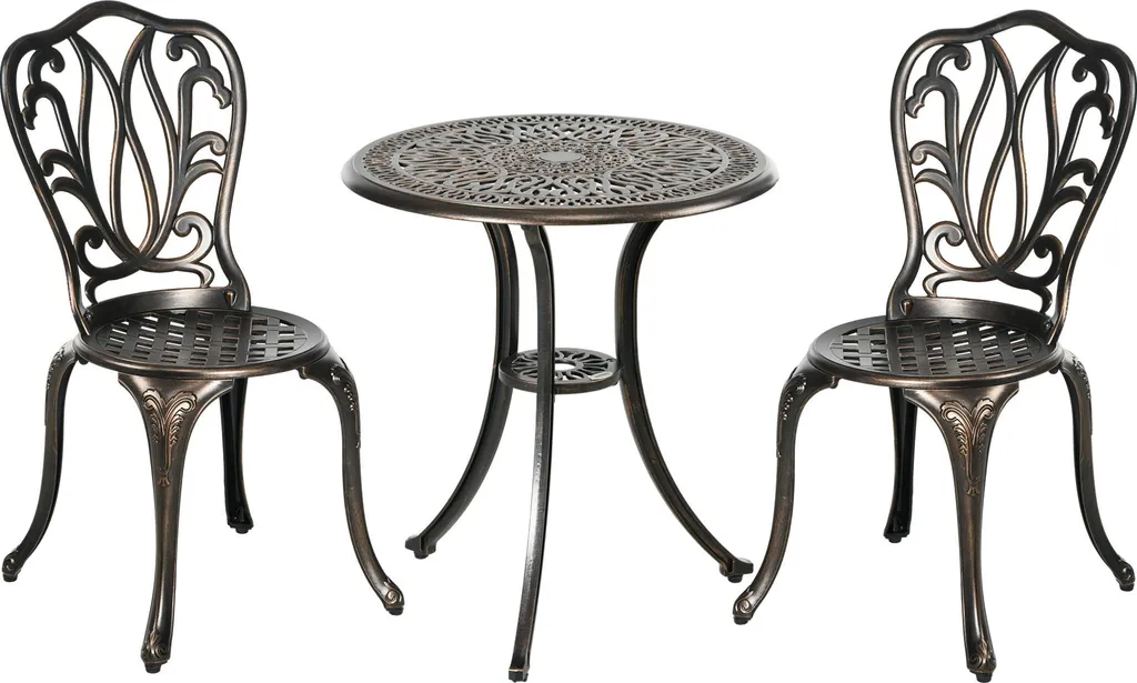 Mobilier de Jardin pour Balcon et Terrasse Petit Espace Style Bronze