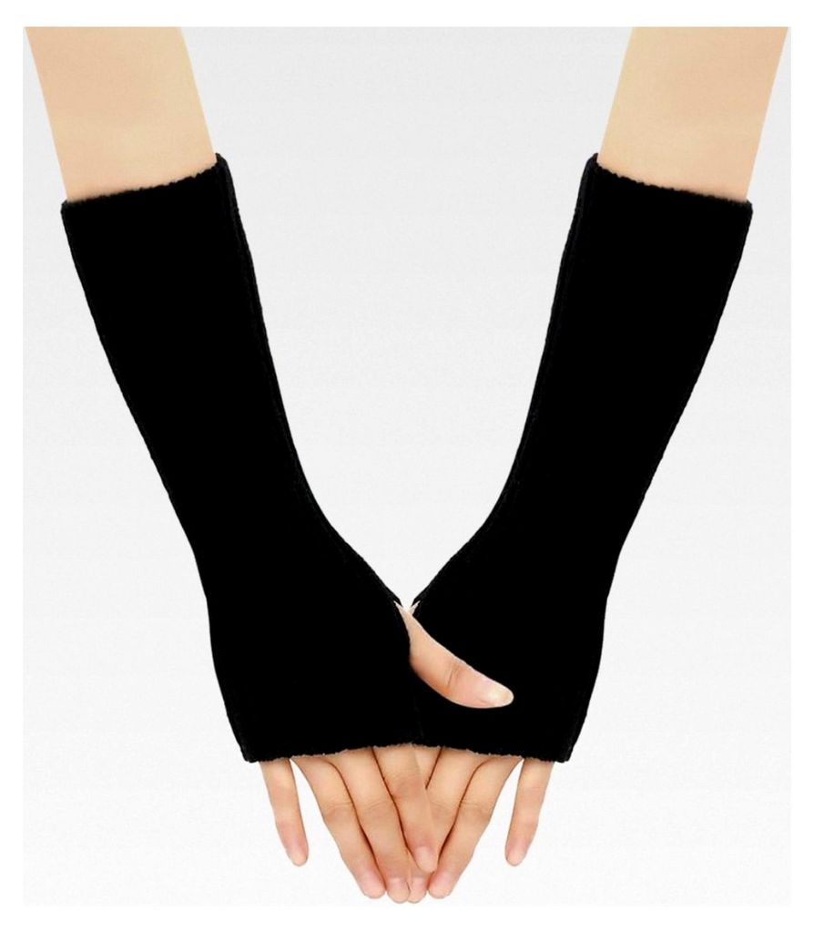 Armstulpen für Damen und Mädchen, lange fingerlose Winterhandschuhe, halbfinger Strickhandschuhe, einfarbige Armwärmer, Stretch Pulswärmer, Arm...