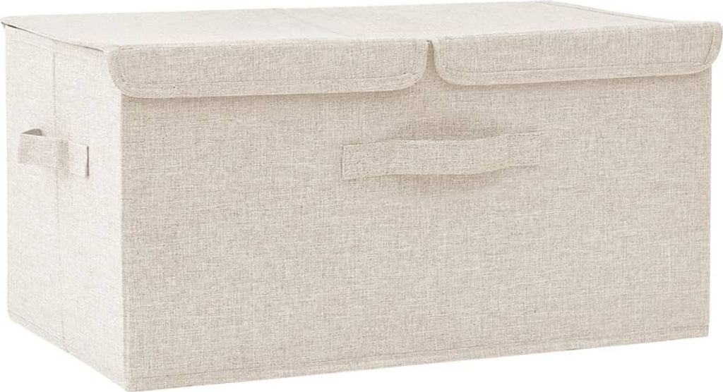 vidaXL Úložný box látkový 50x30x25 cm krémový Obrázok produktu 