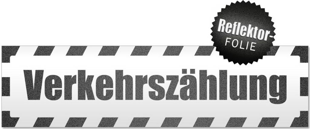 Verkehrszählung gestreift Magnetschild Schild magnetisch