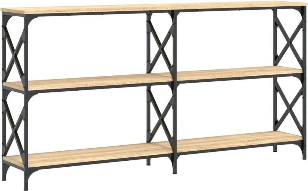 vidaXL Konsolentisch Sonoma-Eiche 156x28x80,5 cm Holzwerkstoff
