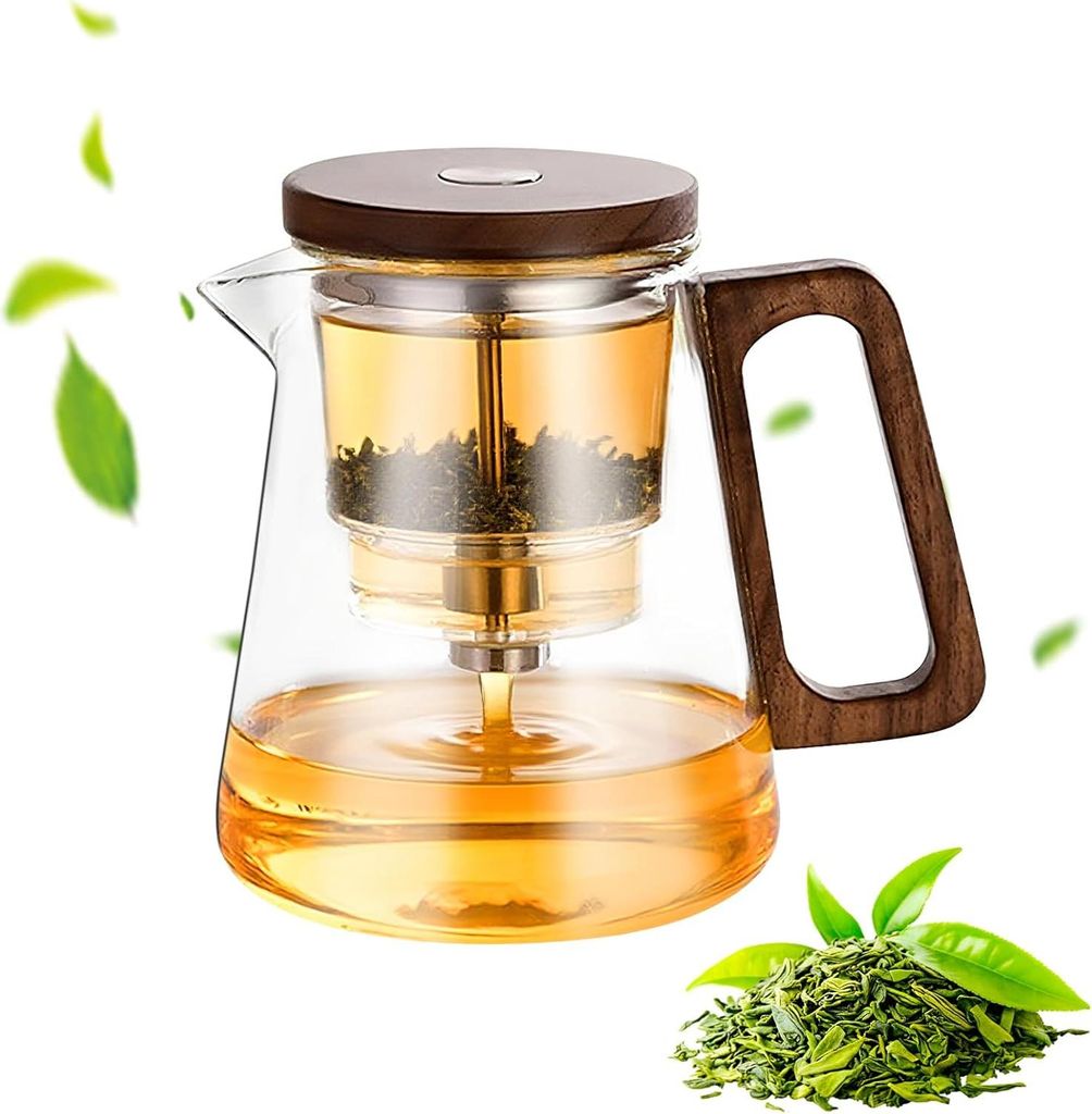 Magic Teekanne Glas mit Sieb, 800 ML Teezubereiter fš¹r Losen Tee, Magische Teekanne, Teapot Glas, Magnetische Glasteapot fš¹r Blš¹tentee und...