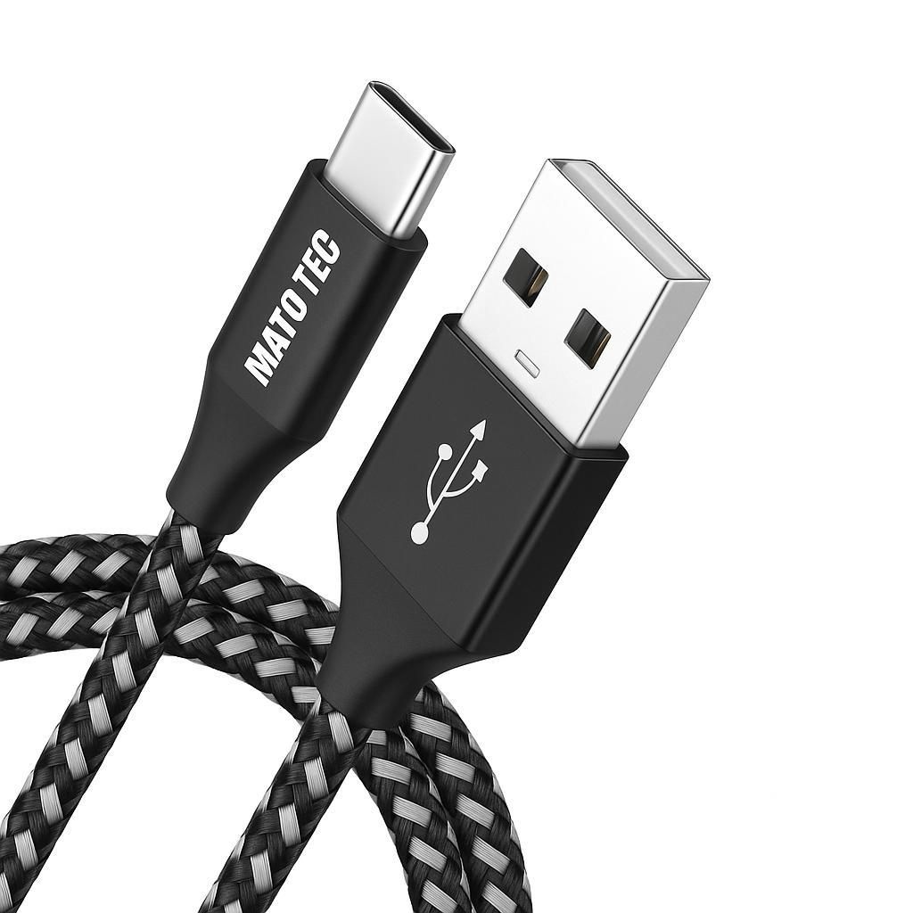 3m Nylon USB-C Kabel Schnellladekabel Datenkabel Handy Produktbild 
