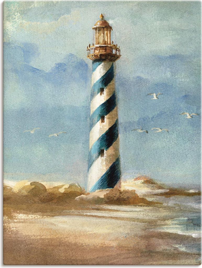 ARTland Leinwandbild Leuchtturm I Größe: 90x120 cm