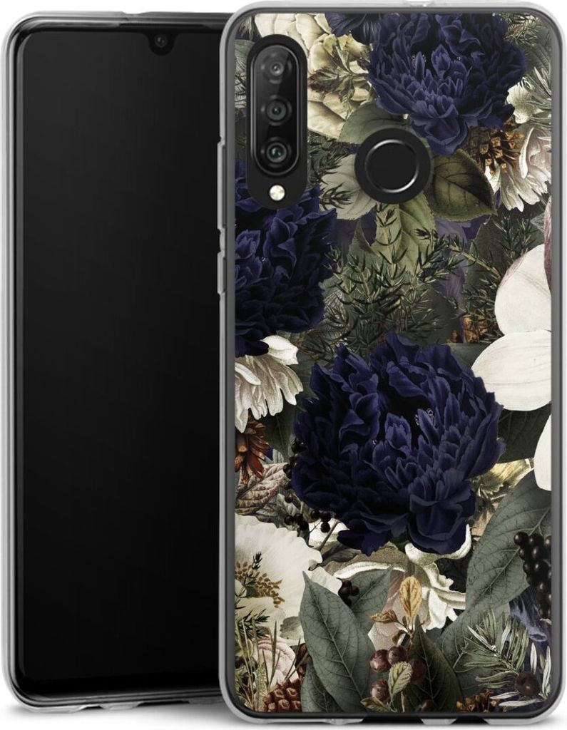 DeinDesign Handyhülle für Huawei P30 Lite New Edition Silikon Hülle Case Smartphone Schutzhülle Blumen Utart Vintage