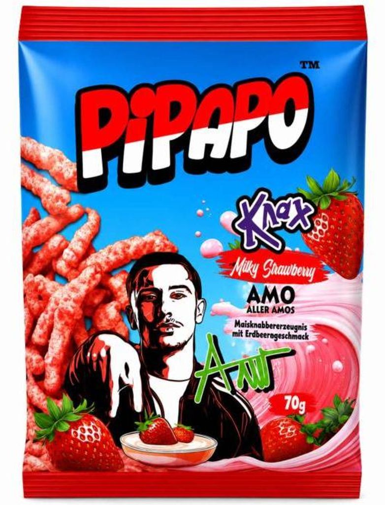 Pipapo Knax Milky Strawberry Amo aller Amos 70g Produktbild 