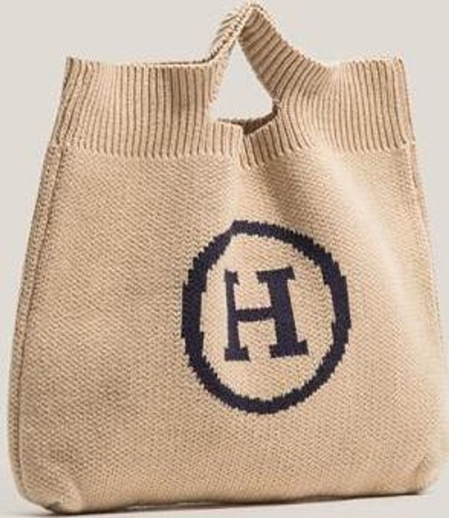 360Home Handtasche Gestrickte Tasche Strickmuster Großraum Tragetasche damen Beige