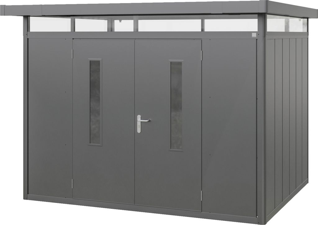 GFP Primeyard Gerätehaus Metall Gartenhaus 298x228x231 cm Geräteschuppen anthrazit