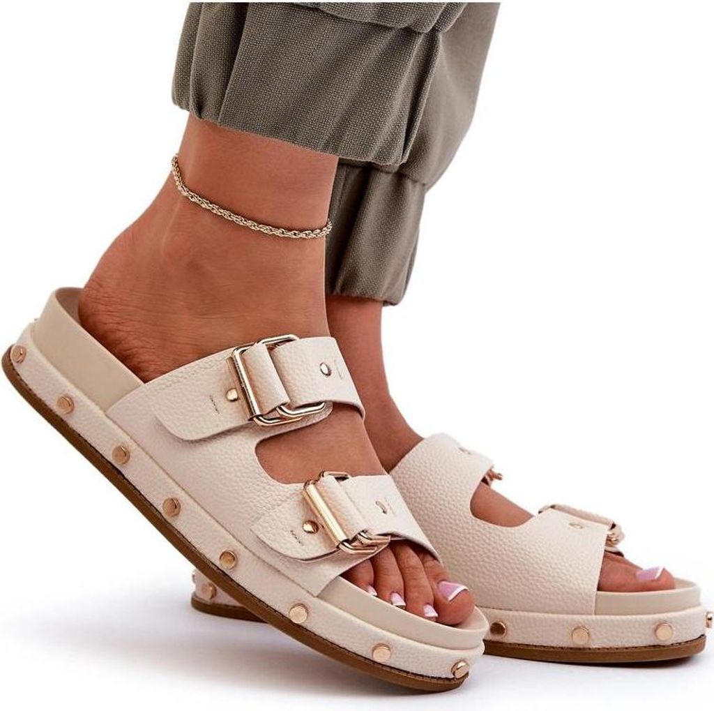 Damen Plateausandalen Big Star NN274083 Beige 36