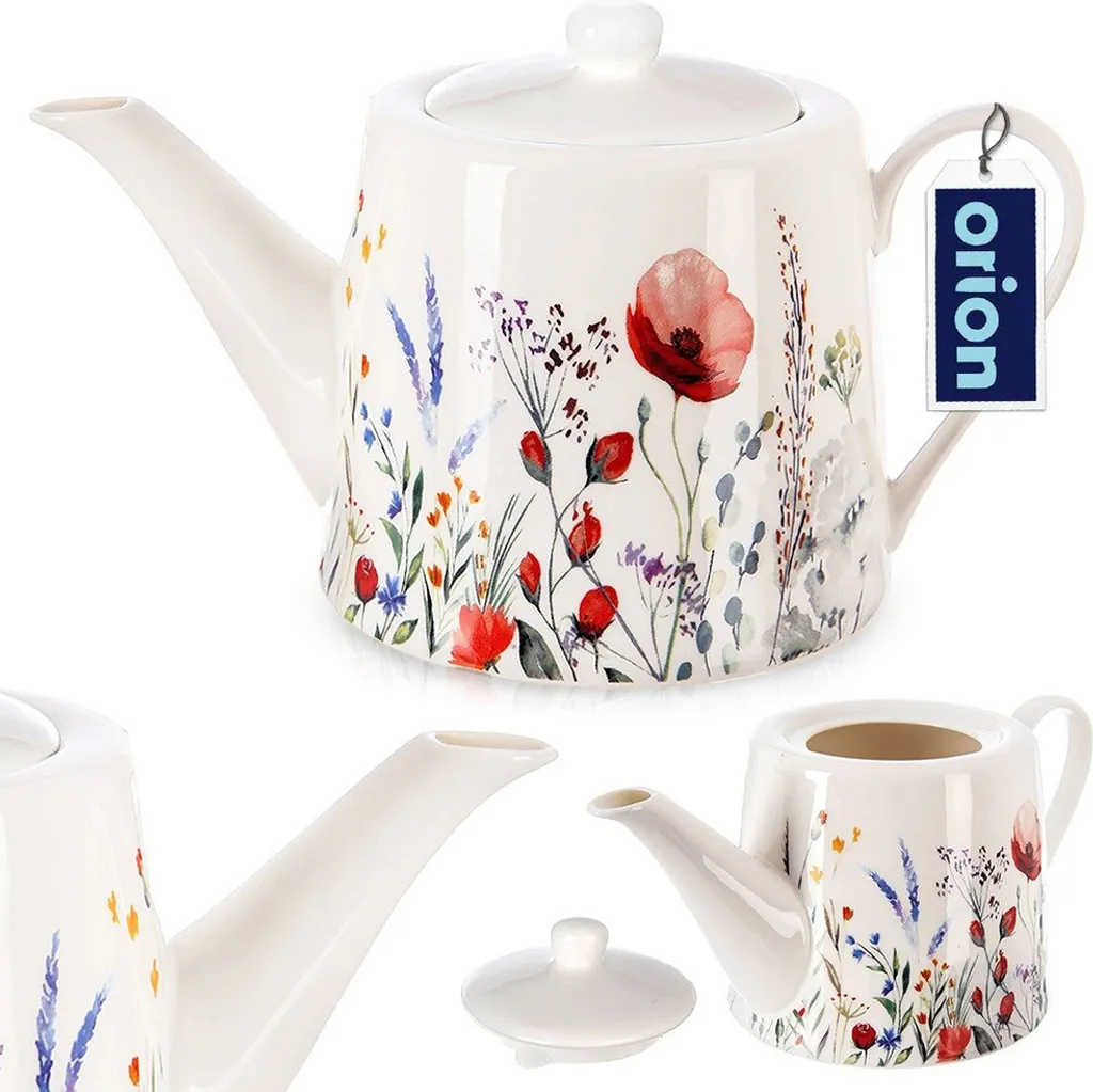 Orion caffettiera e teiera in porcellana Teiera in porcellana MOHNBLUMEN 1 L