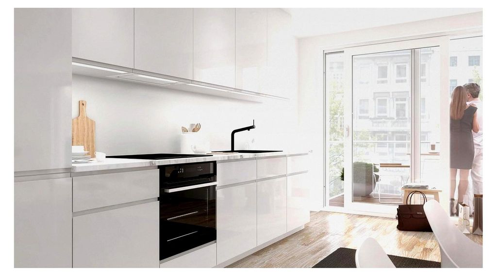 Selbstklebende Küchenrückwand - PURE WHITE - 0,5 mm verstärkte PET-Folie, zuschneidbar, Spritzschutz 60 x 280 cm