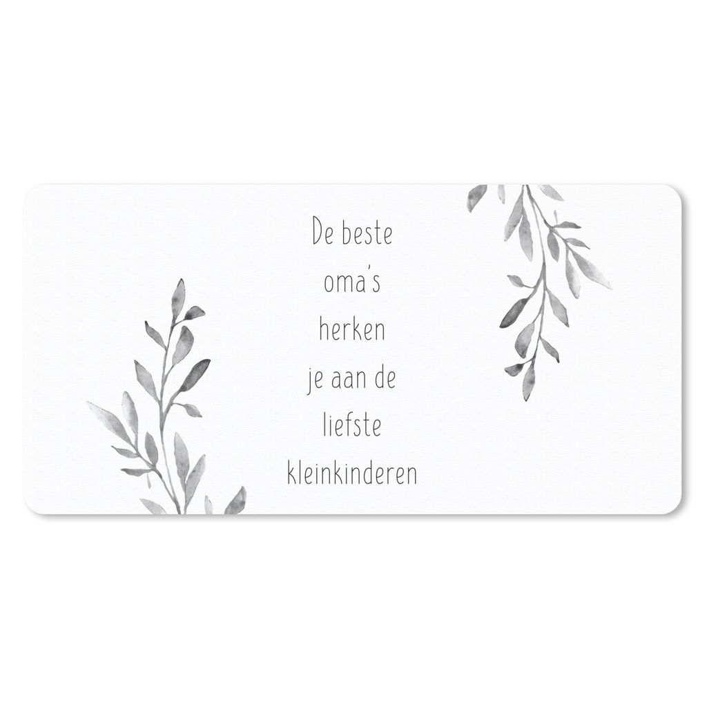 MuchoWow Mauspad Mousepad Muttertagsgeschenk - Oma - Großmutter - schwarz und weiß 60x30 cm - Mousepads - Maus Mat - Pad - Mausunterlage - Nach...