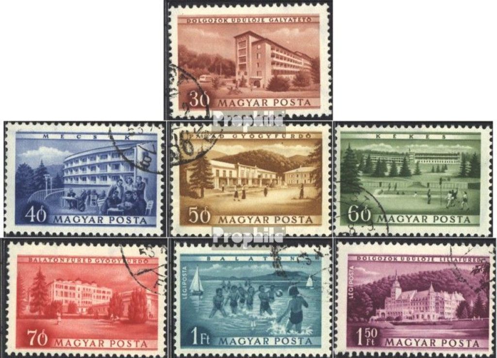 Briefmarken Ungarn 1953 Mi 1297-1303 (kompl.Ausg.) gestempelt 8. Jahrestag der Befreiung