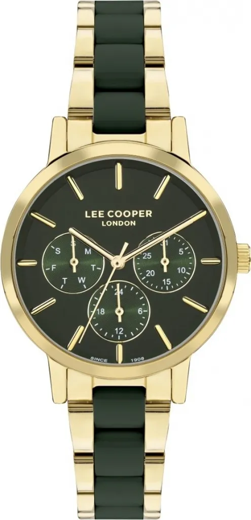 Montre Lee Cooper LC07929.170 Quartz avec Cadran Vert et Finition Acier
