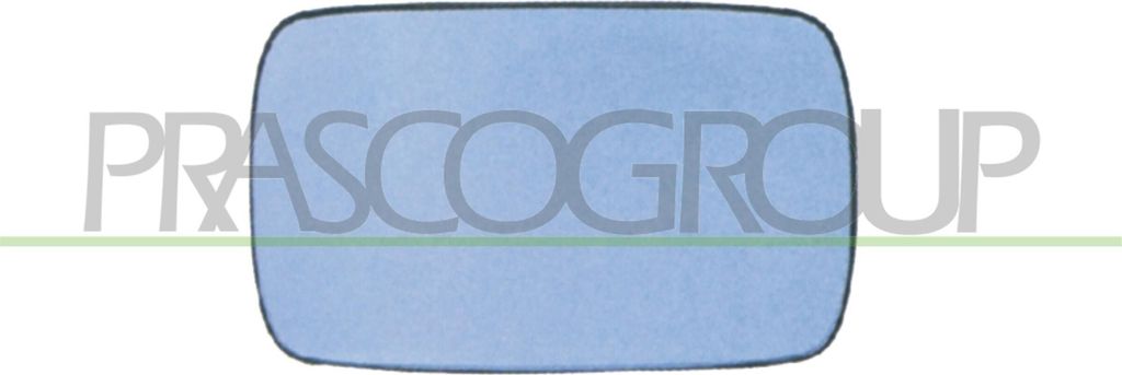 PRASCO Spiegelglas Außenspiegel Rechts für BMW 3 Limousine (E46) Blau Getönt Asphärisch BM0187503
