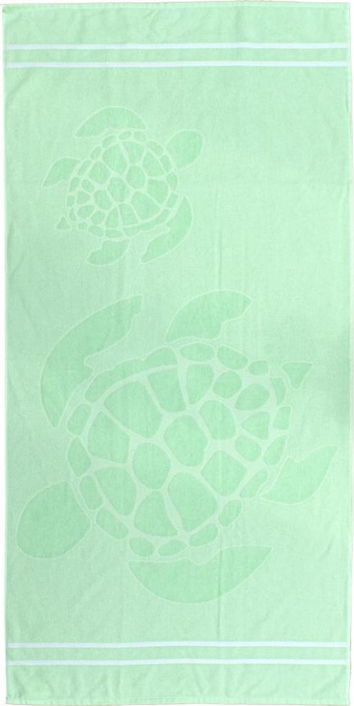 Ręcznik plażowy ZELVA 70 x 140 cm zielony, 100% bawełna Zdjęcie produktu 