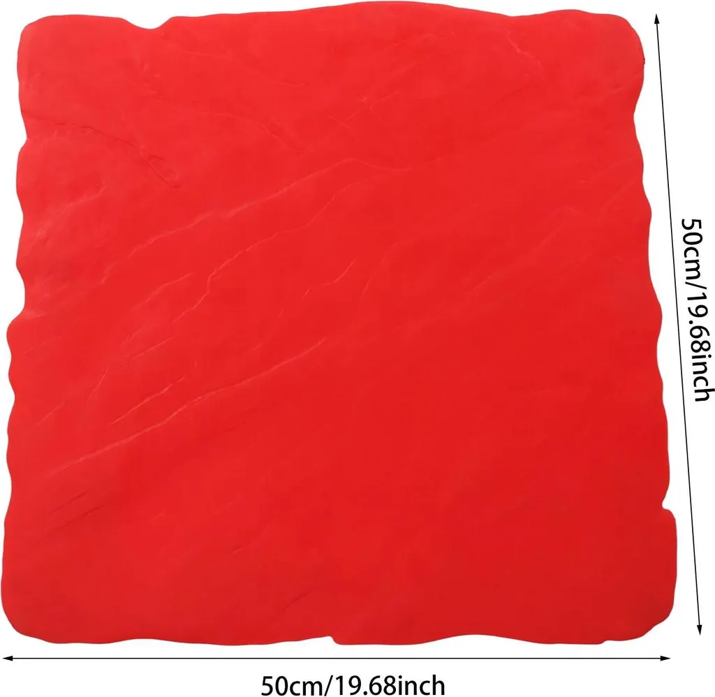Moule béton imprimé effet dalle de pierre pour sol extérieur rouge