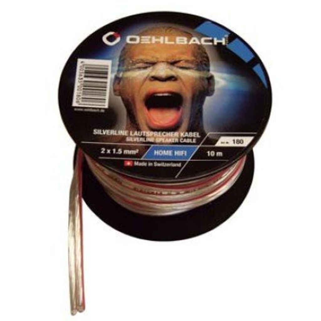 Oehlbach Silverline Lautsprecherkabel auf Mini-Spule 2 x 1,5 qmm - 20 m