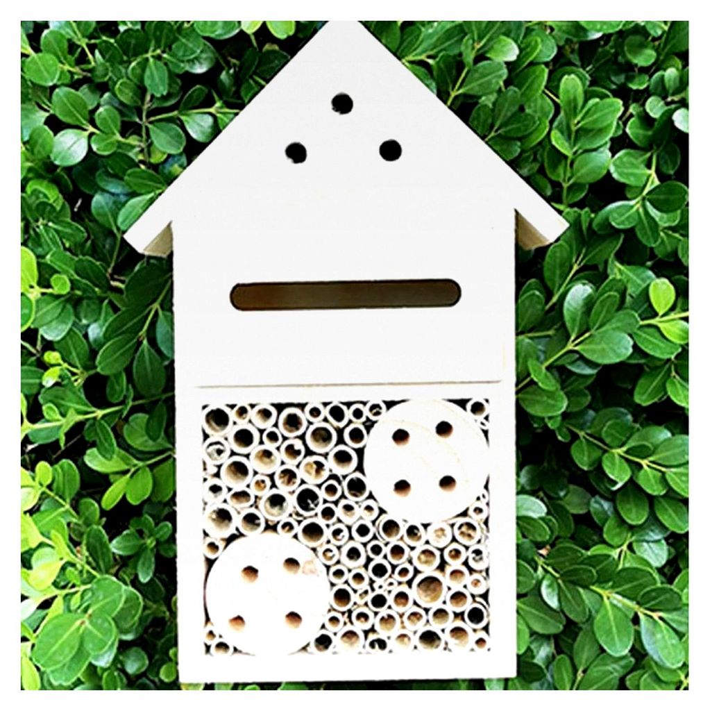 Bienenhäuser für den Garten, Maurerbienenhaus, Naturholz-Maurerbienenkasten und Schmetterlingshotel - Robuste Gartendekoration, langlebiger Biene...