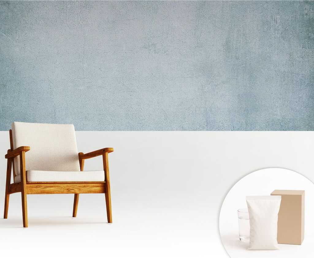Fototapete - 250x104 cm - Tapete - Wandtapete - Wandbilder - Dekofolie - Tapete Folie - Wand - Dekoration - Wohnzimmer - Grauer Beton