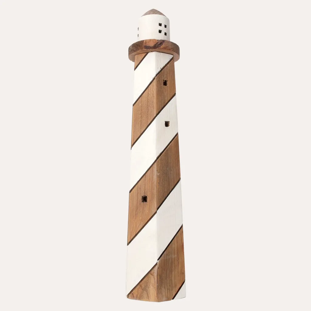 Lampe décorative bois et cordage KEYHOMESTORE finition artisanale