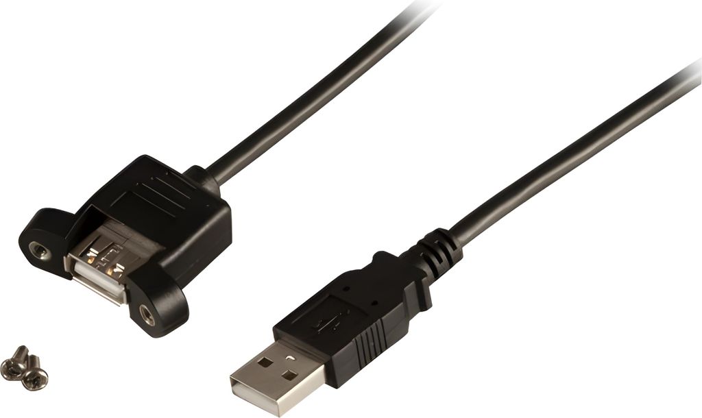 Microconnect USBAAF1PANEL2, 1,8 m, USB A, USB A, USB 2.0, Produktbild 