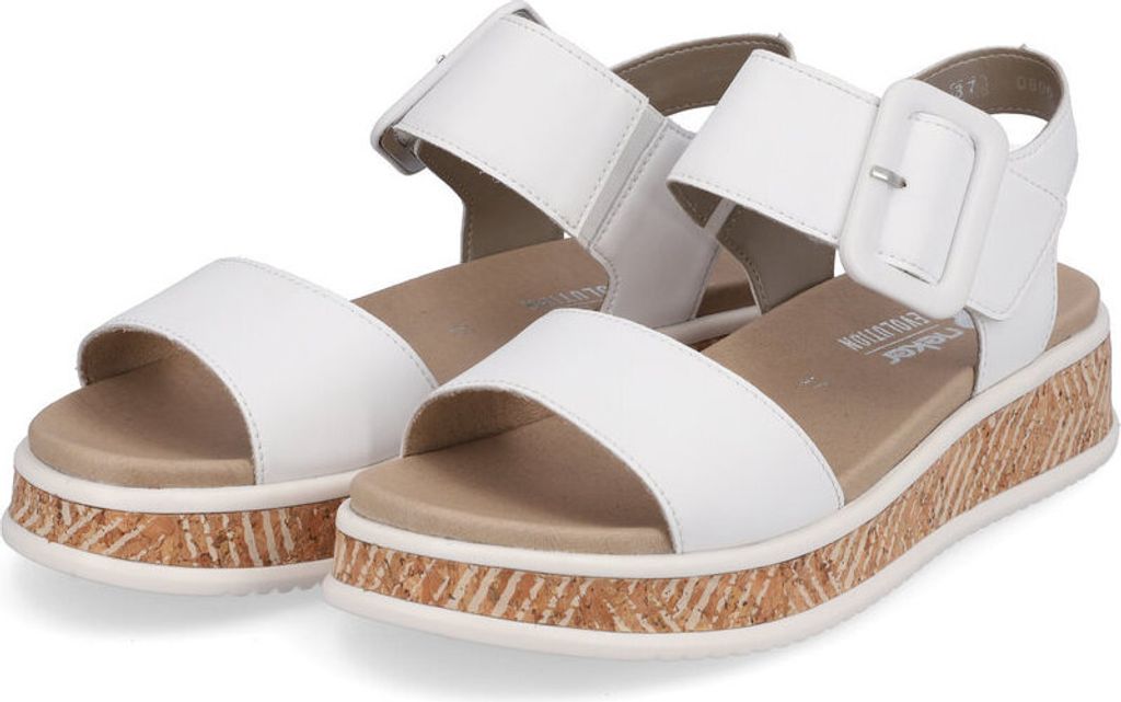 Rieker 'R-EVOLUTION' Damen Echtleder Sandalen weiss , Produktbild 