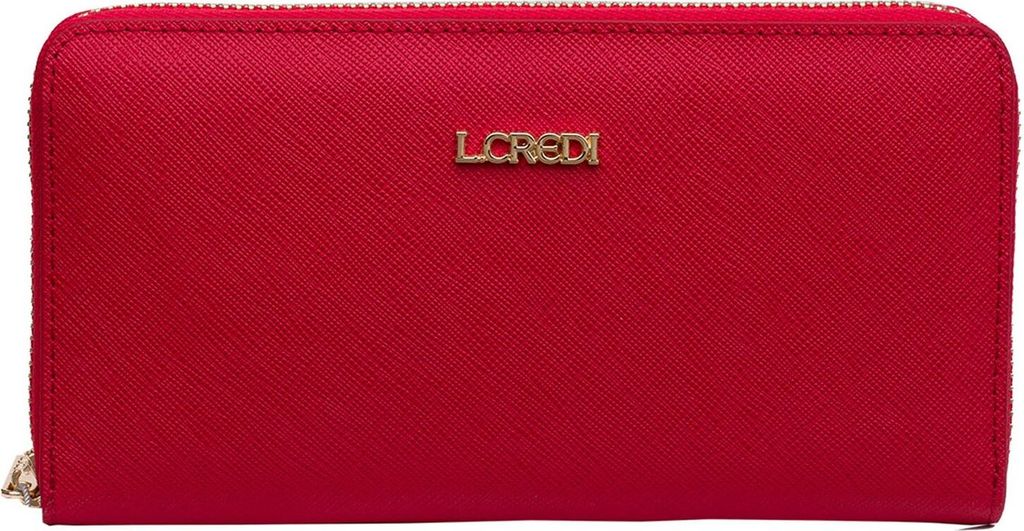 L.CREDI Geldbörse Poema Zip Around Wallet Red rot Produktbild 