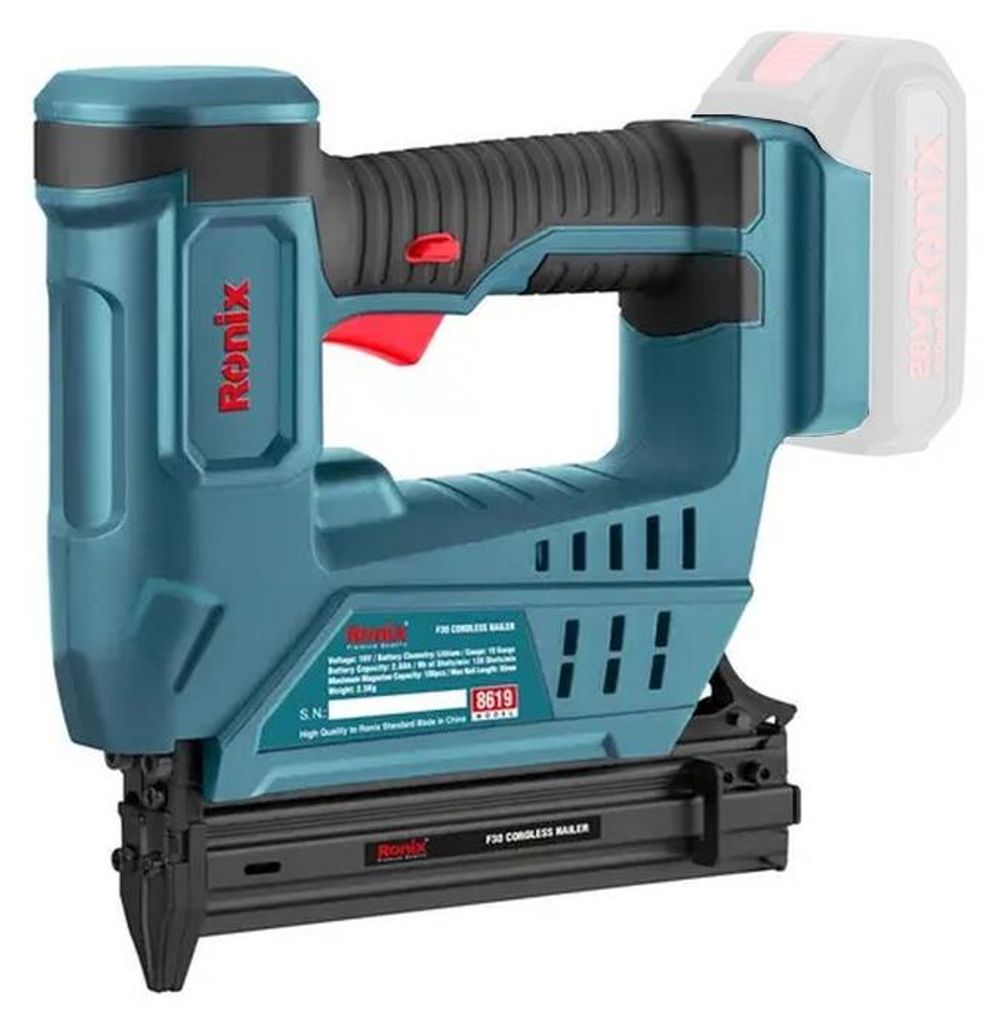 Ronix Akku Nagler F30 20V kompatibel mit 18V Makita Akku bis 120 Schuss 8619C