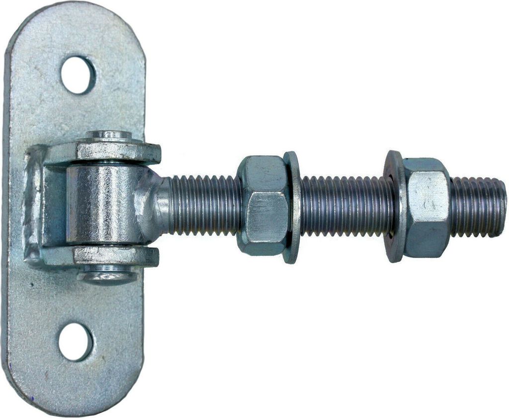 UHRIG Torband M20 verstellbar, lang, Scharnier Türangel verzinkt für z.B. Gartentür, Tor.