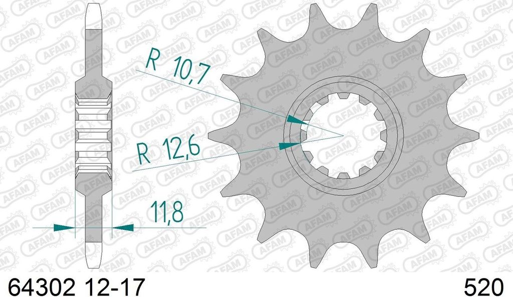 AFAM Standard Stahlritzel vorne 64302 - 520