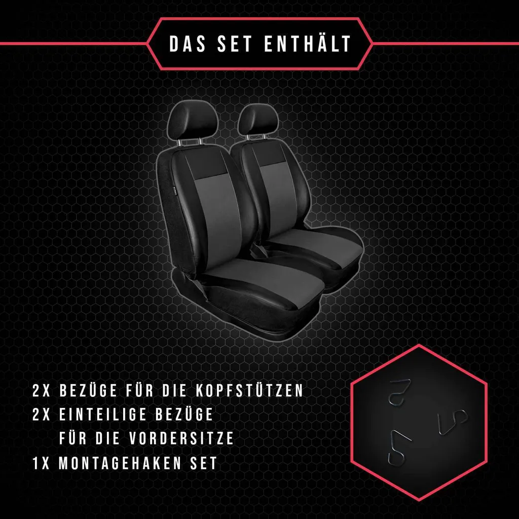 Coprisedili Anteriori 1+1 per Mazda 5 - Kit Universale Salva-Interni - 8