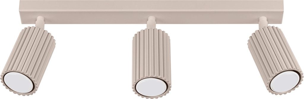 Plafond KARBON 3L taupe 3xGU10 10W Aluminium 16.5x6.5x45cm Sollux Lighting