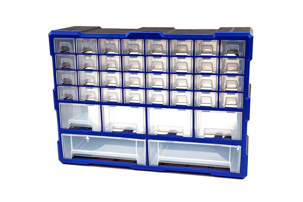 HBM Kommode mit 38 Schubladen, Sortimentsschrank, Aufbewahrungssystem