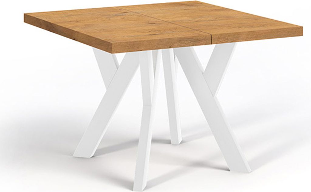 Quadratischer Ausziehbarer Tisch für Esszimmer, NERO, Produktbild 