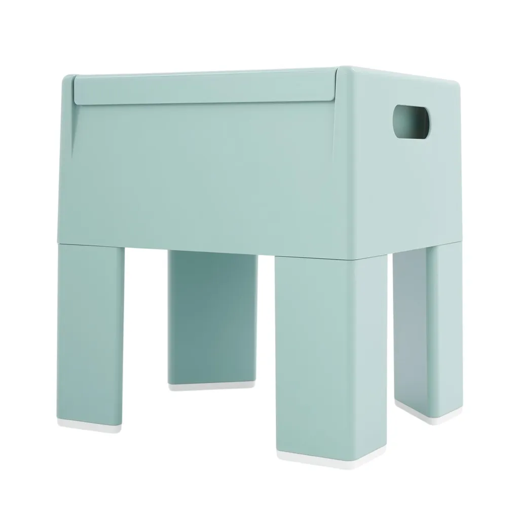 Banc à chaussures avec compartiment de rangement, tabouret bas gris