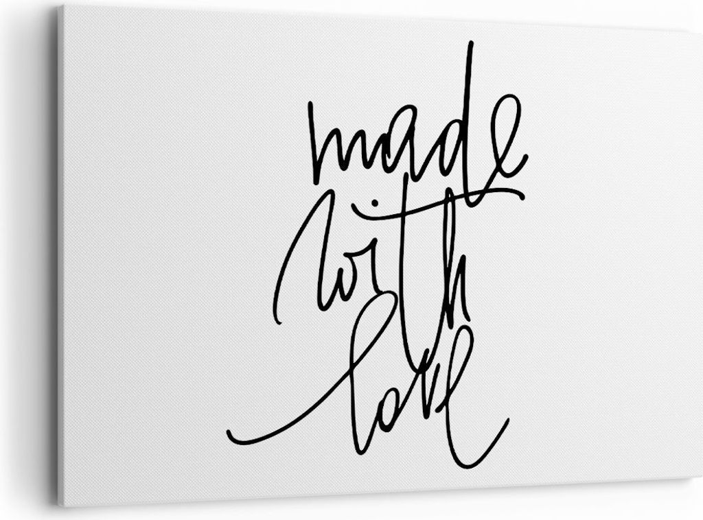 Bild auf Leinwand - Leinwandbild - Einteilig - Erstellt mit Liebe - 120x80cm - Wand Bild - Wanddeko - Wandbilder - Leinwanddruck - Bilder - Wanddek...